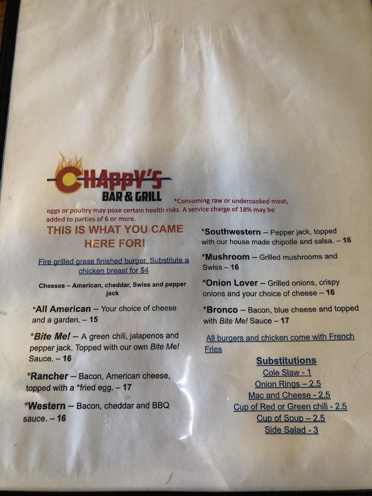 Chappys Woodfired Grill Menu image 3